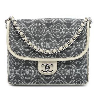 Chanel Pre-owned Canvas Schoudertas - Dames - Pre-owned - Grijs - Maat: ONE Size