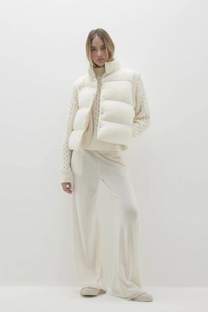 Naked Cashmere Ellie Puffer Vest in Ecru at Nordstrom, Size X-Small