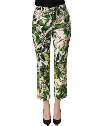 Dolce & Gabbana Floral Print Trousers - White