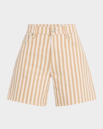 Rag & Bone Kaia Stripe Denim Shorts