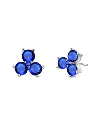 Rachel Glauber Plated Cz Three Earrings