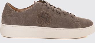 HUGO BOSS Sneakers low top in pelle scamosciata con logo tono su tono