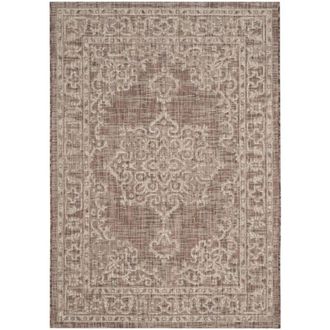 Safavieh Alfombra contempor&aacute;neo de polipropileno marr&oacute;n/beige, 122 x 170 cm