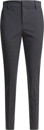 Alexander McQueen Broeken, Dames, Grijs, S, Wol, Grijze Wollen Broek Elegante Stijl