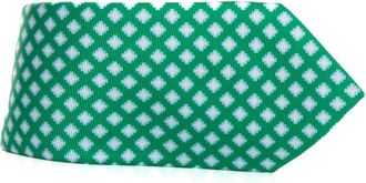 Kiton Fantasie Zijden Stropdas met 7 Folds - Heren - Stropdassen - Groen - ONE Size - Accessoires