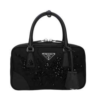 Prada Damess Handtassen Zwarte stof