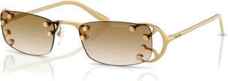 Prada Dames, Accessoires, Geel, Maat: 52 MM