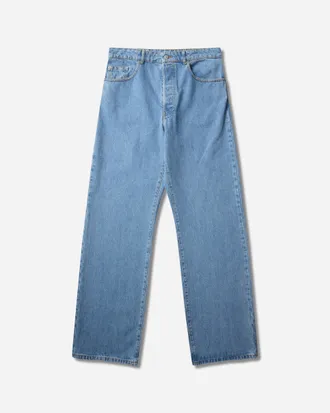 Dries Van Noten Men s Straight Leg Jeans Light Blue