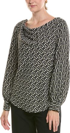Halston Heritage Printed Cowl Neck Top