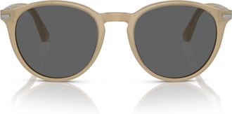 Persol 0po3152s Translucent Beige Acetate Sunglasses with Keyhole Bridge