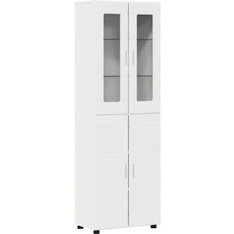 vidaXL Highboard with Shelf White 60 x 35 x 182 cm Engineered Wood vidaXL
