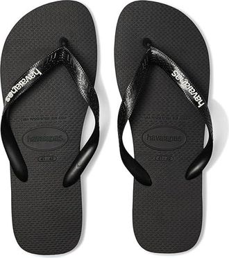 Havaianas Logo Filete Sandals Mens Shoes Black/White/Black : EU 39/40 (US Mens 8) M, Synthetic
