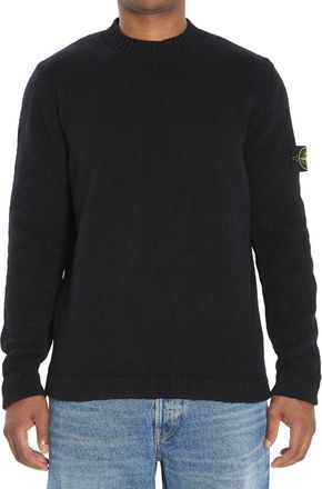 Stone Island Black Crew Neck Sweater