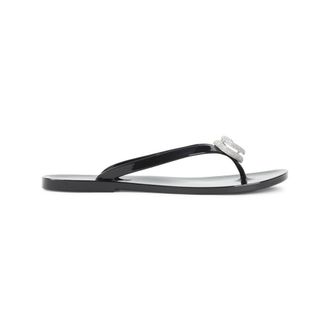 Mach & Mach Black Embellished Sandals