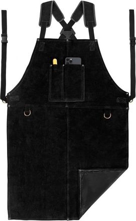 OEM Delantal De Soldadura, Delantal De Trabajo De Cuero Para Hombre, Delantal De Cocina Multifuncional 61 X 91 Cm
