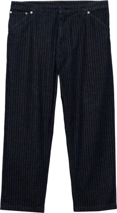 Prada enamel-triangle logo trousers - Blue