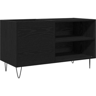 vidaXL Record Cabinet Black Oak 85 x 38 x 48 cm Engineered Wood vidaXL