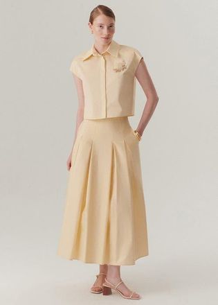 Exquise Hadley Midi Skirt in Yellow at Nordstrom, Size X-Small