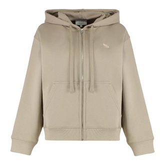 Maison Kitsun&eacute; Zip-throughs, female, Beige, Size: XS Full-zip Hoodie