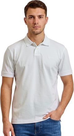 HUGO BOSS White Shirt Collar Polos