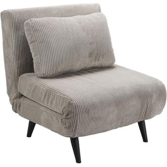 Home Heavenly Home Heavenly - Sof&aacute; Cama Triana, Dise&ntilde;o Compacto Con Apertura Clic-clac, Tapizado En Tela Pana, Incluye Coj&iacute;n Y Patas Met&aacute;lica Color: Beige