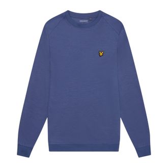 Lyle & Scott Heren Fly Fleece Crew Hals Sweatshirt (Blauw)