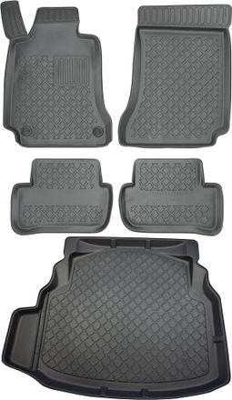 OEM Juego De Alfombrillas Para Coche Y Maletero Para Mercedes Clase C W204 Sed&aacute;n (04.2007-02.2014)