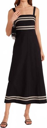 Minkpink Elki Trim Midi Dress In Black