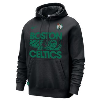 Nike Boston Celtics Club Courtside Nike Mens NBA Pullover Hoodie in Black | FZ7684-011