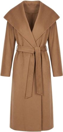Max Mara Jassen, Dames, Bruin, 2Xs, Leer, Cappotto Elegia