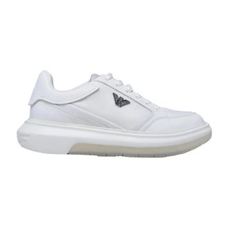 Emporio Armani Sneaker - Heren - Sneakers - Wit - 42 EU - Polyester - Schoenen