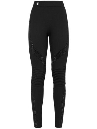 Philipp Plein Leggings con decorazione - Nero