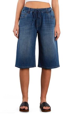 HINT OF BLU Hob Drawstring Denim Shorts in Ace Blue at Nordstrom, Size X-Large