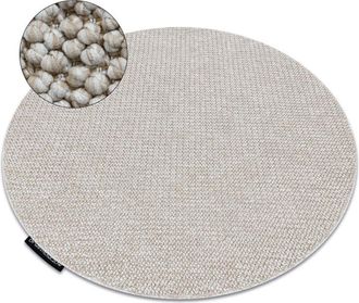 RugsX Alfombra CASABLANCA LOOP círculo beige, lazo, suave beige circulo 133 cm