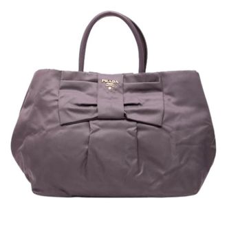 Prada Pre-owned Nylon Tote - Dames - Vintage Handtas - Paars - ONE Size - Nylon - Vintage