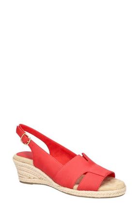 Easy Street Resort Slingback Wedge Sandal in Red at Nordstrom, Size 7.5