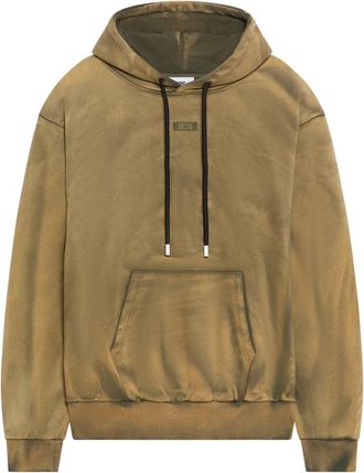 GCDS Logo Patch Solarized Hoodie - Heren - Hoodies - Groen - XS - Katoen - Hoodies & sweatvesten