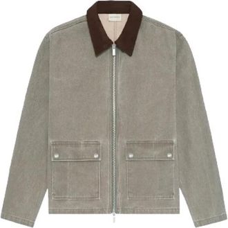 Dr&ocirc;le de Monsieur Gewassen Denim Jas - Heren - Spijkerjassen - Grijs - L - Denim - Jassen