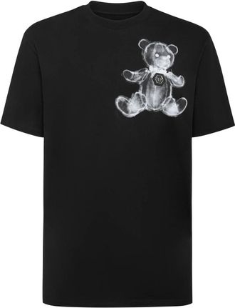 Philipp Plein T-Shirt Ronde Hals Teddy - Heren - T-shirts - Zwart - 2XL - Katoen - Tops