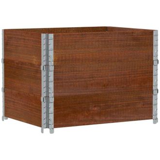 vidaXL Vidaxl - Jardinera De Madera Maciza De Pino Marr&oacute;n 80x60 Cm