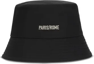 Valentino Garavani Mens Chez Valentino Bucket Hat Nero-Burro Cotton E Hairbands Nero/burro