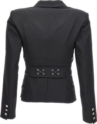 Alessandra Rich Womens Black Wool Blazer Clothing