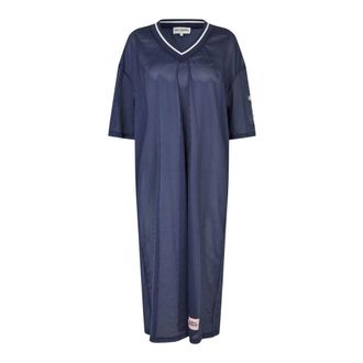 Lollys Laundry Midi Jurken - Dames - Casual kleedjes - Blauw - XL - Kleedjes