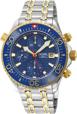 Gevril Group Hudson Yards Chronograph Automatic Blue Dial Mens Watch 48813B