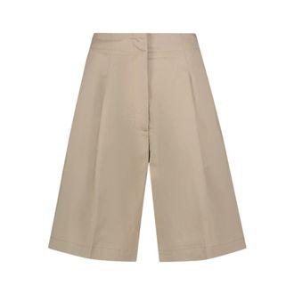 Re-hash Kiria Chino Bermuda Shorts - Dames - Korte Broeken - Beige - W26 - Katoen - Korte Broeken