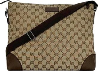 Gucci Pre-owned Vintage Schoudertas - Dames - Vintage Schoudertas - Beige - ONE Size - Leer - Vintage