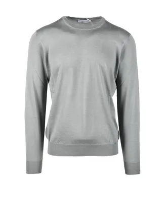 FILIPPO DE LAURENTIIS Cashmere Silk Pullover with Classic Crew Neck Design