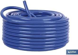 cofan Manguera Compresor 9 X 14.5mm (50 Mts), Manguera Azul Reforzada Para Aire Comprimido Recubierta De Pvc En Rollo De 50 Metros. Adecuado Para Todos Los 