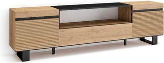 Skraut Home Skraut Home - Mueble Tv, Televisi&oacute;n, Muebles De Sal&oacute;n, Almacenaje, 200x57x35cm, Para Tv Hasta 80, Dise&ntilde;o Industrial, Estilo Moderno, Roble