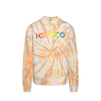 Kenzo Orange Cotton Mens Sweatshirt
